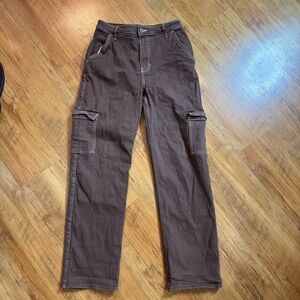 Hollister Cargo Jean Brown Womens Sz 5 Waist 29”